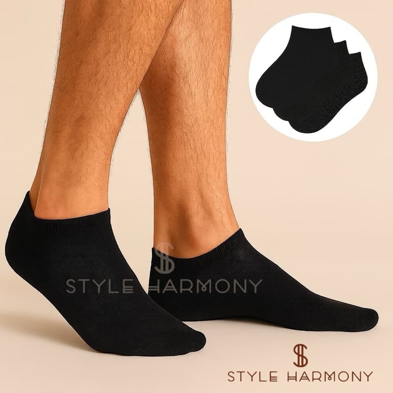 Kit até 12 Pares de Meias Pretas Soquete Masculina Feminina Unissex