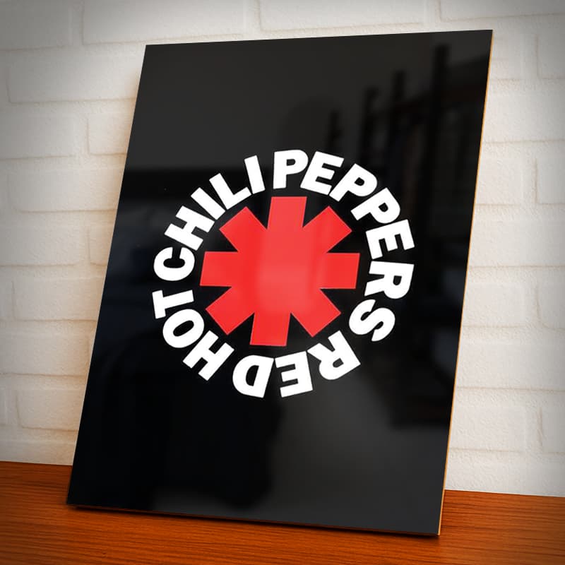 Placa Decorativa Quadro Red Hot Chili Peppers, Anthony Kiedis, Flea, Californication, Rock, Anos 90