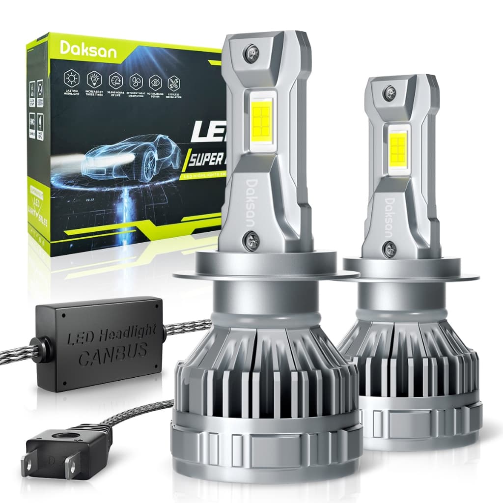 Kit De Farol Ultra Led H7 H11 Hb3 Hb4 H4 Super Led 36000lm 200w H7 Cinza Branco-frio