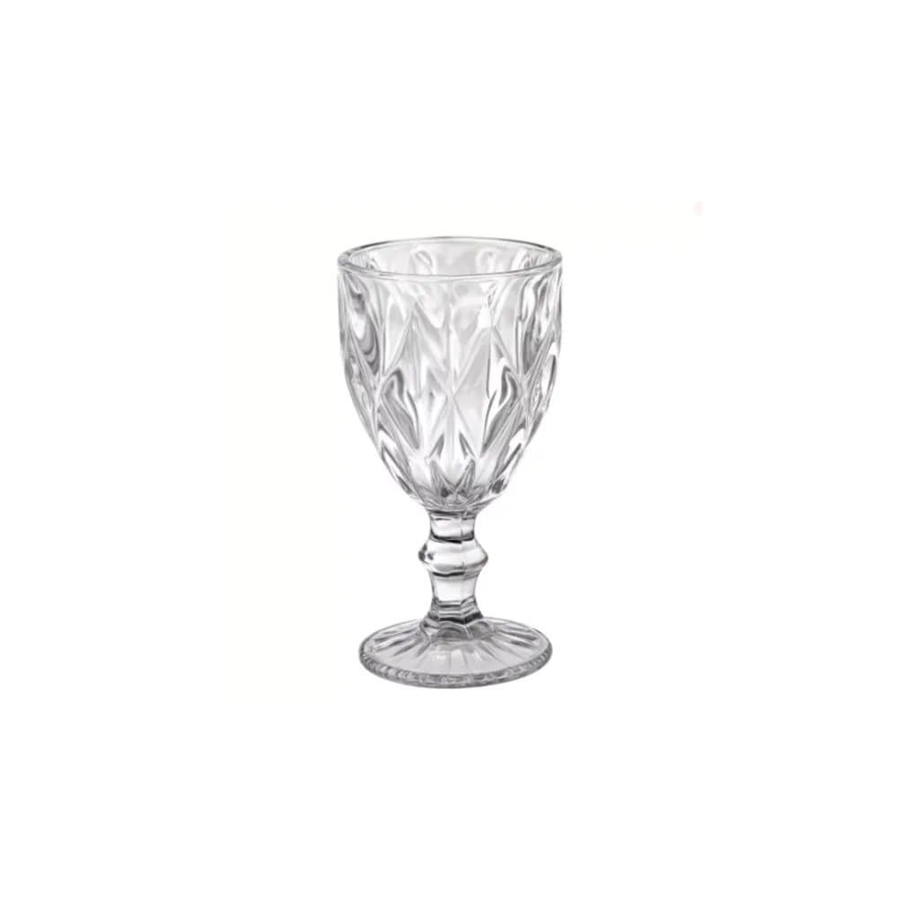 💎Jogo de Taças de Vidro Diamante 340 ml com 6 peças