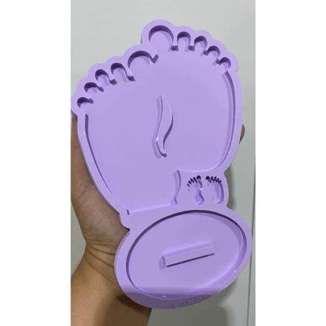 Molde de Silicone Pezinho eternização 13 cm com base