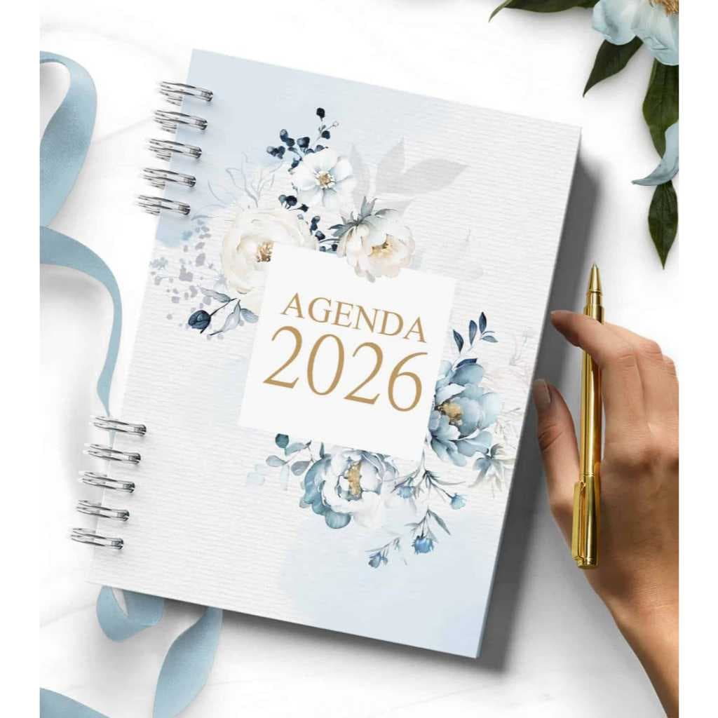 Agenda 2027 floral , agenda 2027 com espaço para organizar seu dia