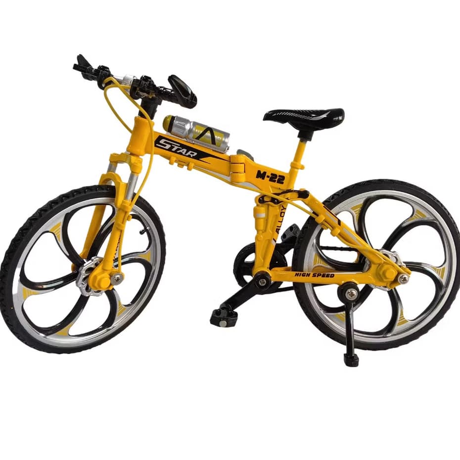 Mini Mountain Bike  de Brinquedo de  Metal  Dobrável