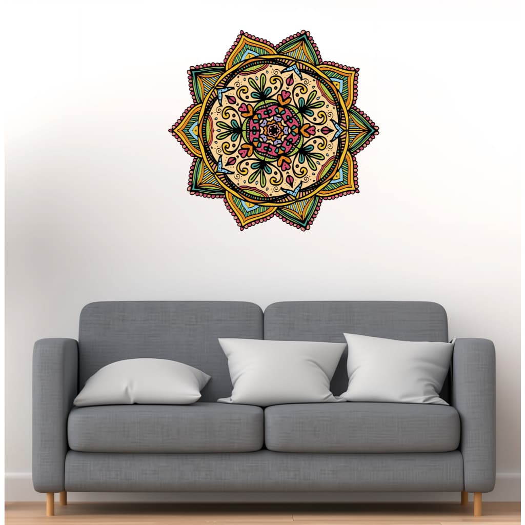 Adesivo Decorativo de Parede - Mandala Vários Tamanhos Mod 13