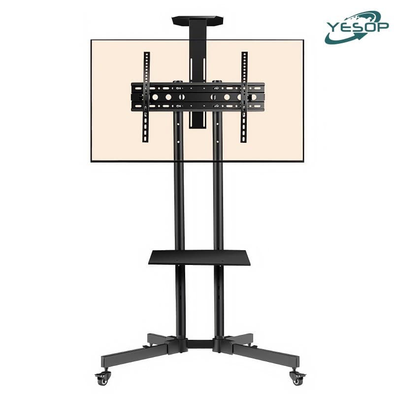 Suporte Para TV Móvel Pedestal De 32-65 Com Bandejas Cor Preto Yesop