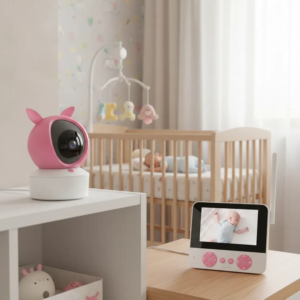 Baba Eletrônica Com Monitor Visão Noturna, Câmera c/ Audio Sensor de Temperatura