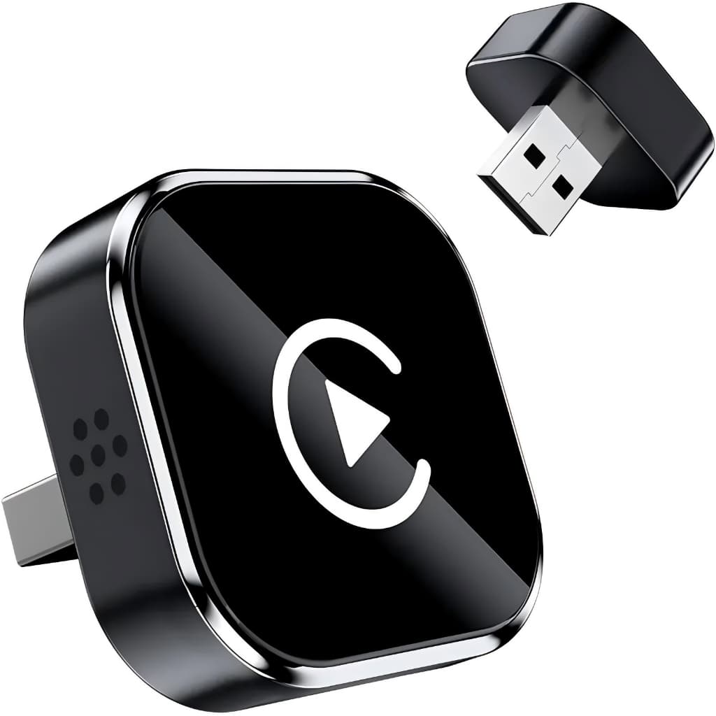 Novo 2026 Adaptador automotivo sem fio 2 em 1 CarPlay para iPhone e Android
