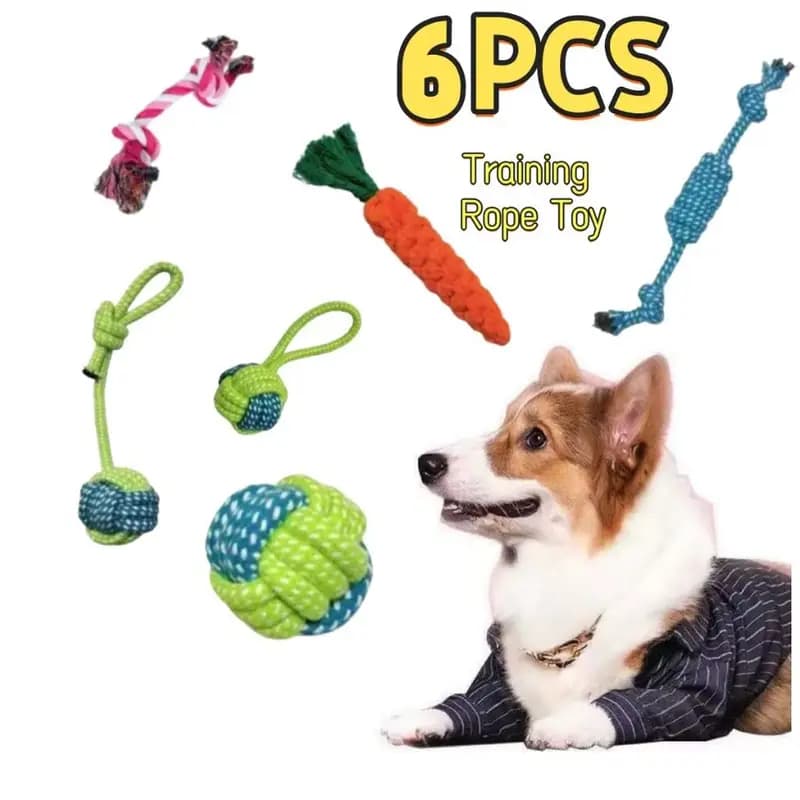 Kit 6 Brinquedo Cachorro Cordas Sortidas para Cachorro Savana Pet - Sortida