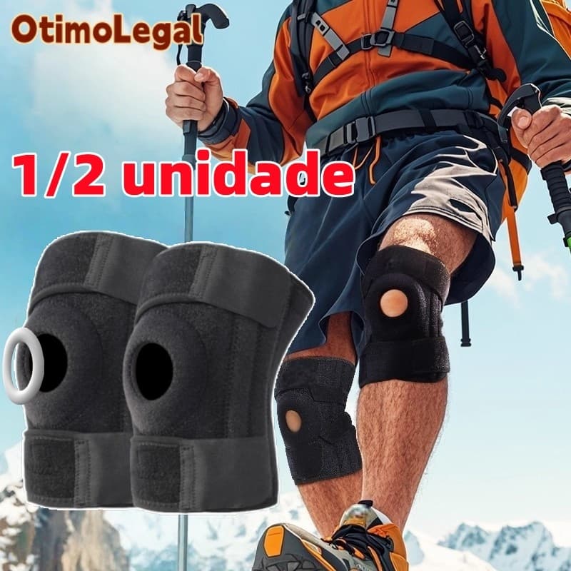 Joelheira Compressão ajustável Suporte Respirável Do Joelho Brace, Impedir Protetor De Patela