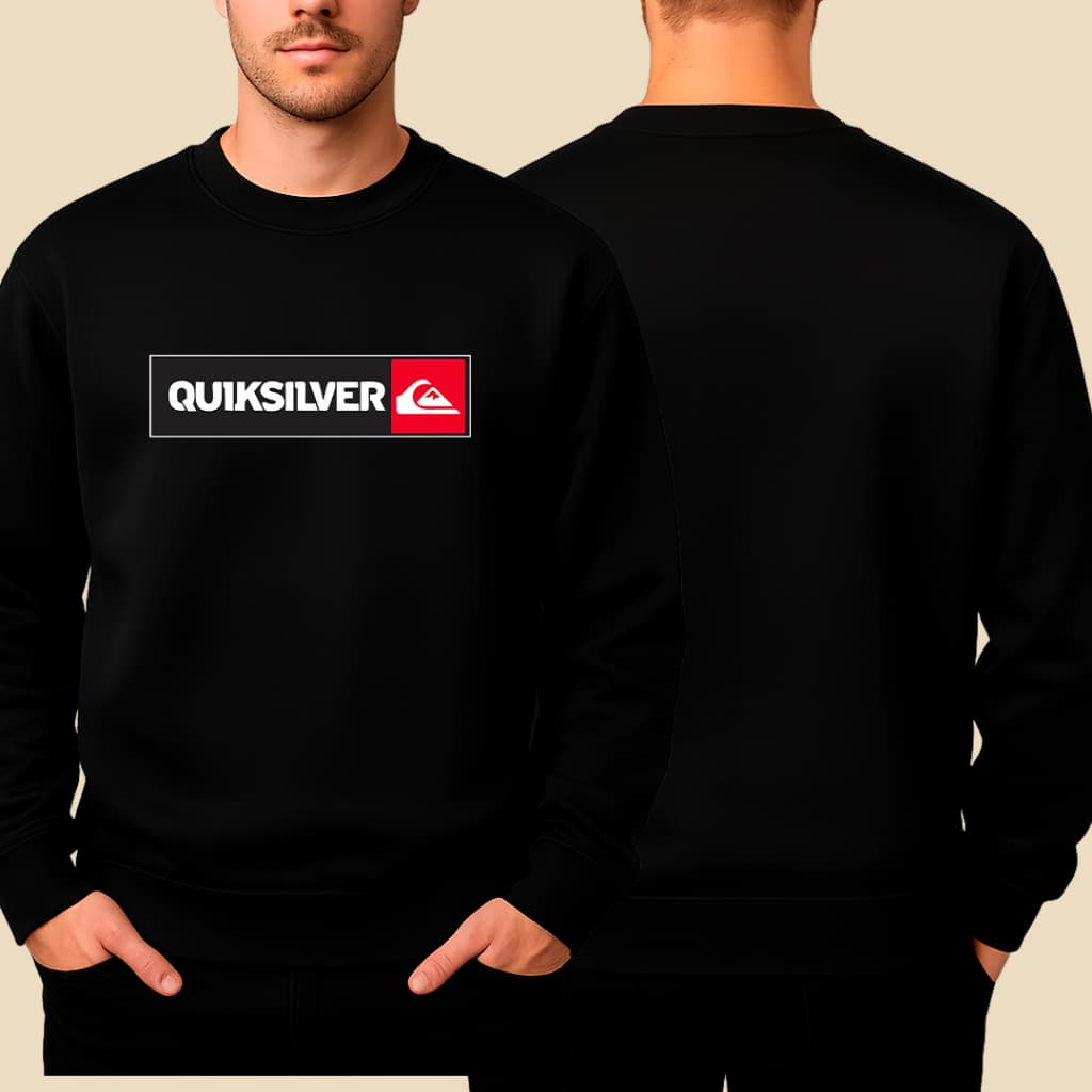 Moletom Masculino Quiksilver Careca Flanelado Gola Redonda Envios Imediatos P AO GG
