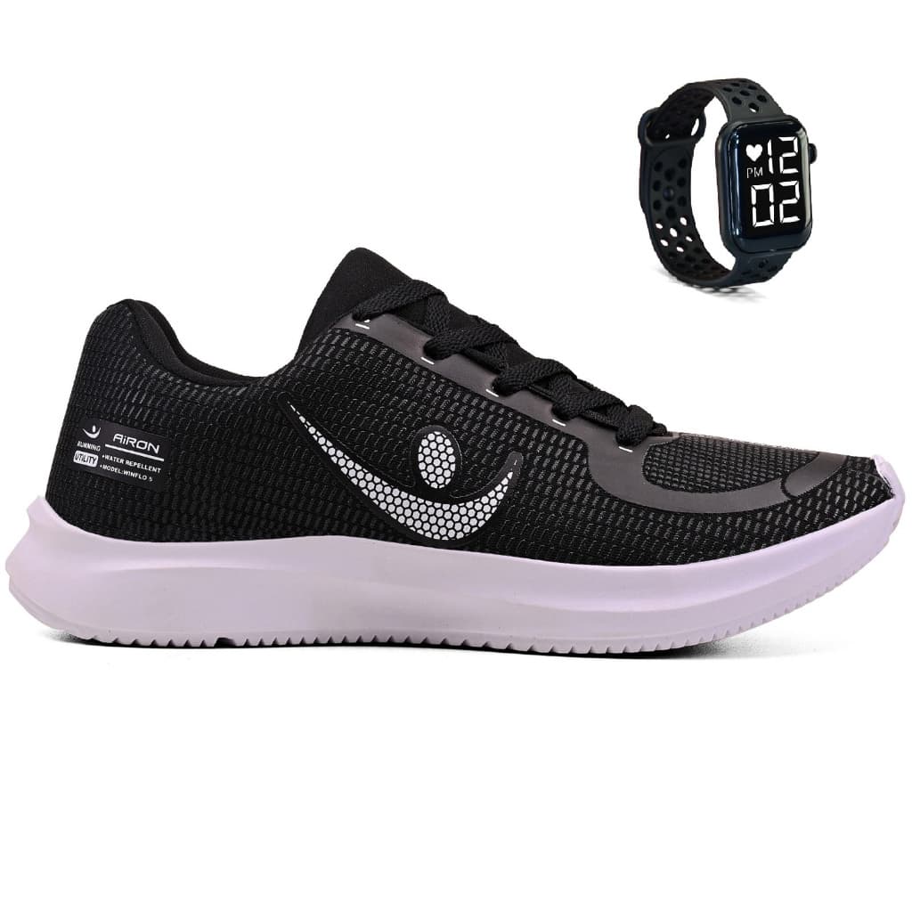 Tenis Masculino + Relogio Esportivo Versatil Caminhada Treino Corrida Lançamento Promoção