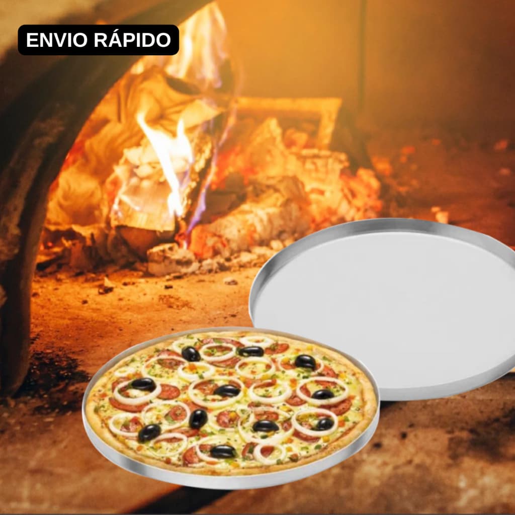 FORMA DE PIZZA RESISTENTE EM ALUMÍNIO TAMANHOS 25 A 40M CM ASSADEIRA DE PIZZA