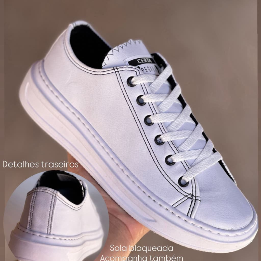 Tênis  Feminino e Masculino Sapato Casual Sola Costurada 2 Calçado Unissex lazer Pegada Certa Star Confortavel