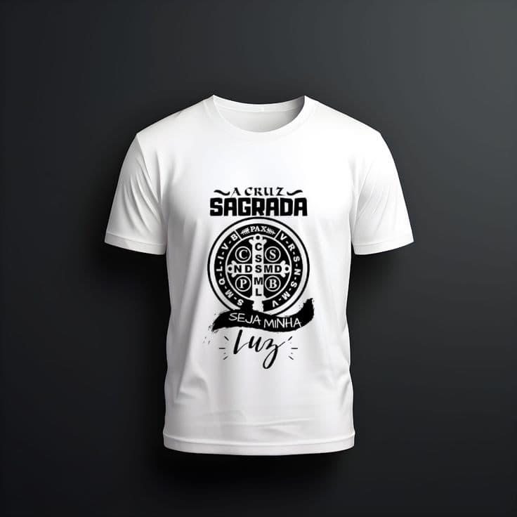 Camiseta Cristã Unissex  Estampa Gospel Moderna com Mensagem de Fé