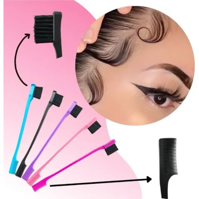 Escovinha Pente para Baby Hair 2em1 / Cores variadas