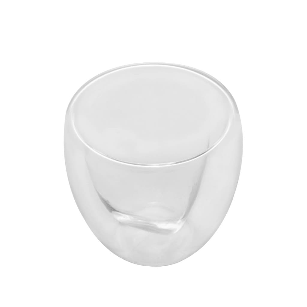 Conjunto 2 Copos de Café Parede Dupla de Vidro Borossilicato Heart 80ml - Lyor