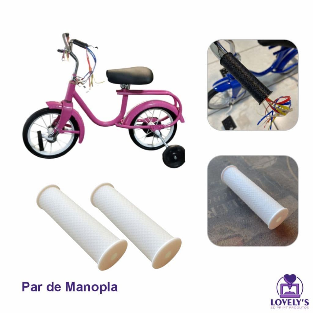 Par De Manopla De Borracha para Bicicleta e Triciclo Infantil
