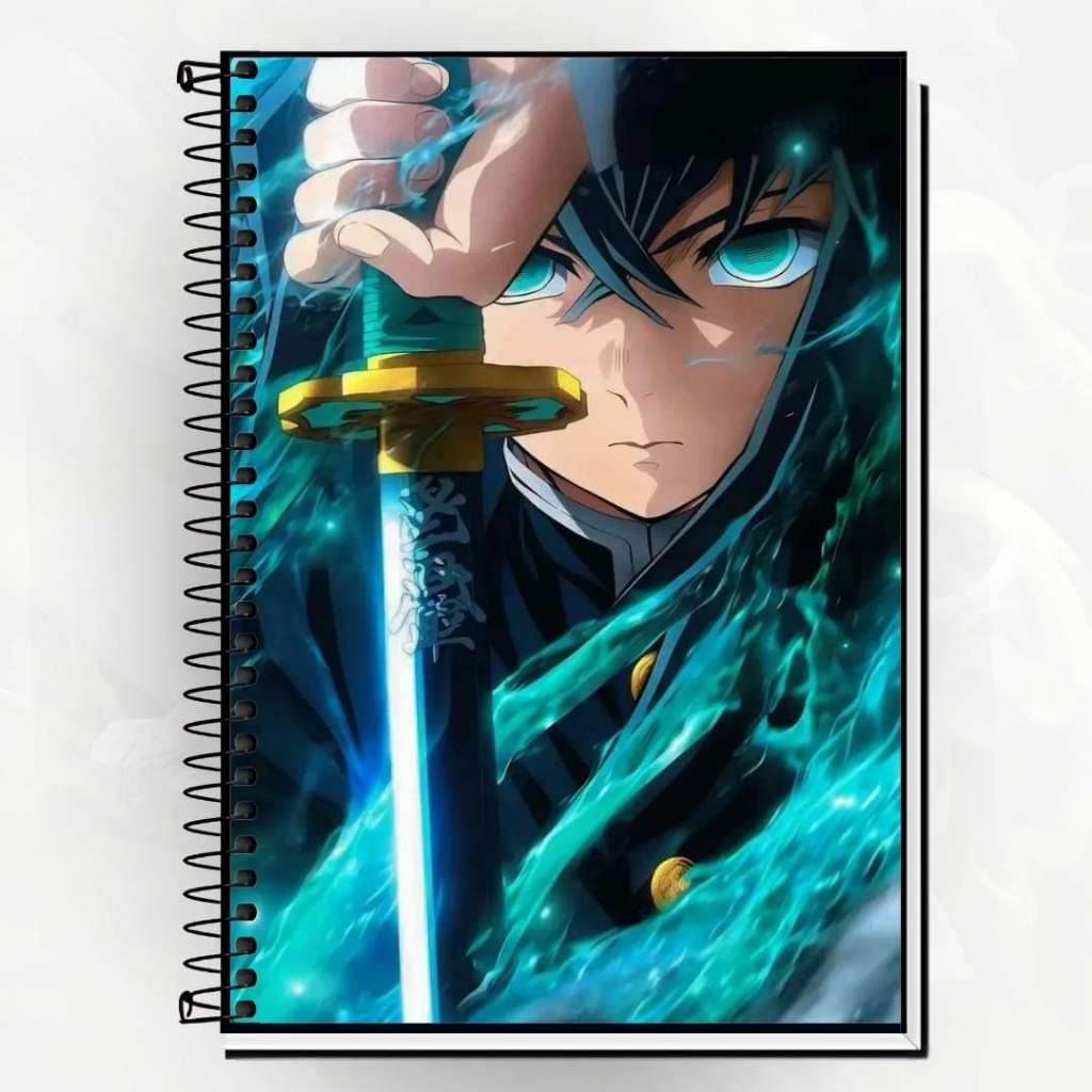 Caderno Muichiro Tokito Demon Slayer | Capa Dura Premium | 1 a 20 Matérias | Pilar da Névoa | Escolar e Universitário