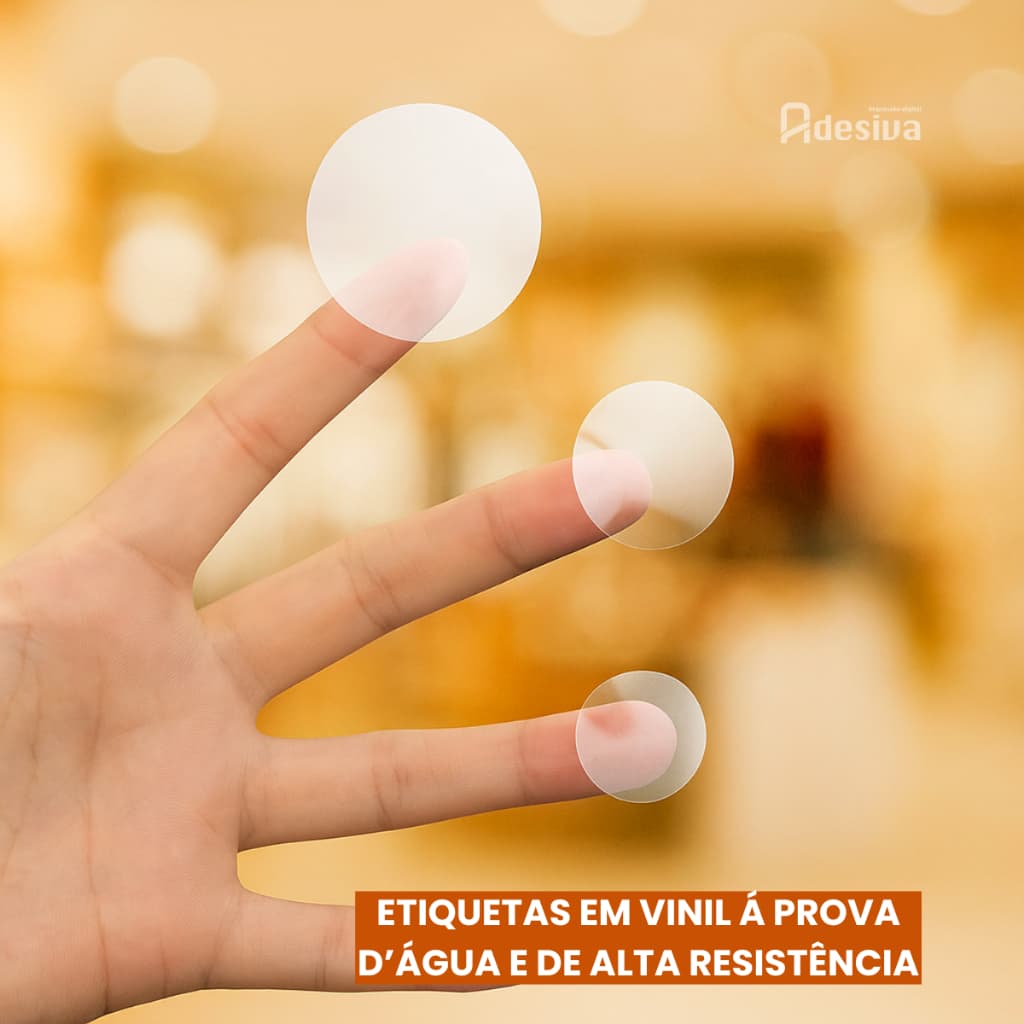 Etiquetas Adesivas Transparentes Redondas | Selo Lacre para Produtos, Sacolas e Presentes