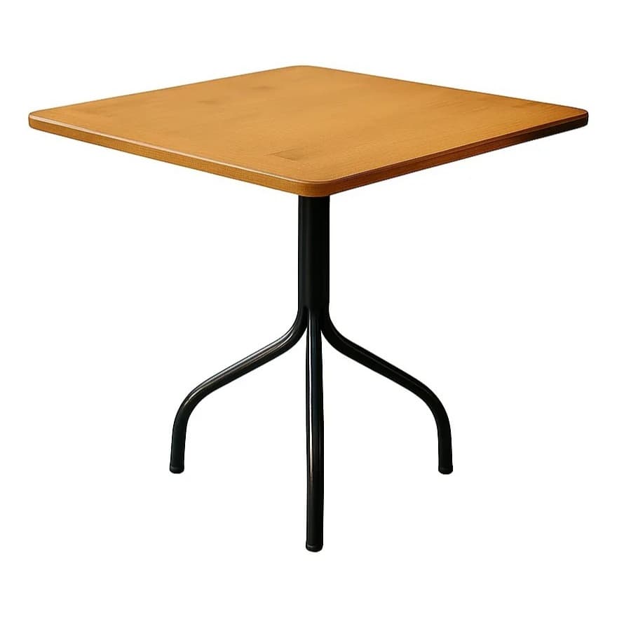Mesa De Jantar 70x70CM 4 Lugares Industrial Pés Em Aço Apartamento Compacta