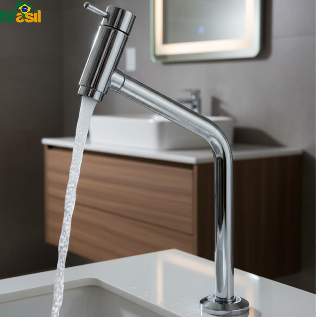 Torneira pia banheiro cuba cromada banheiro lavabo cuba subrepor torneira prata lavatorio link
