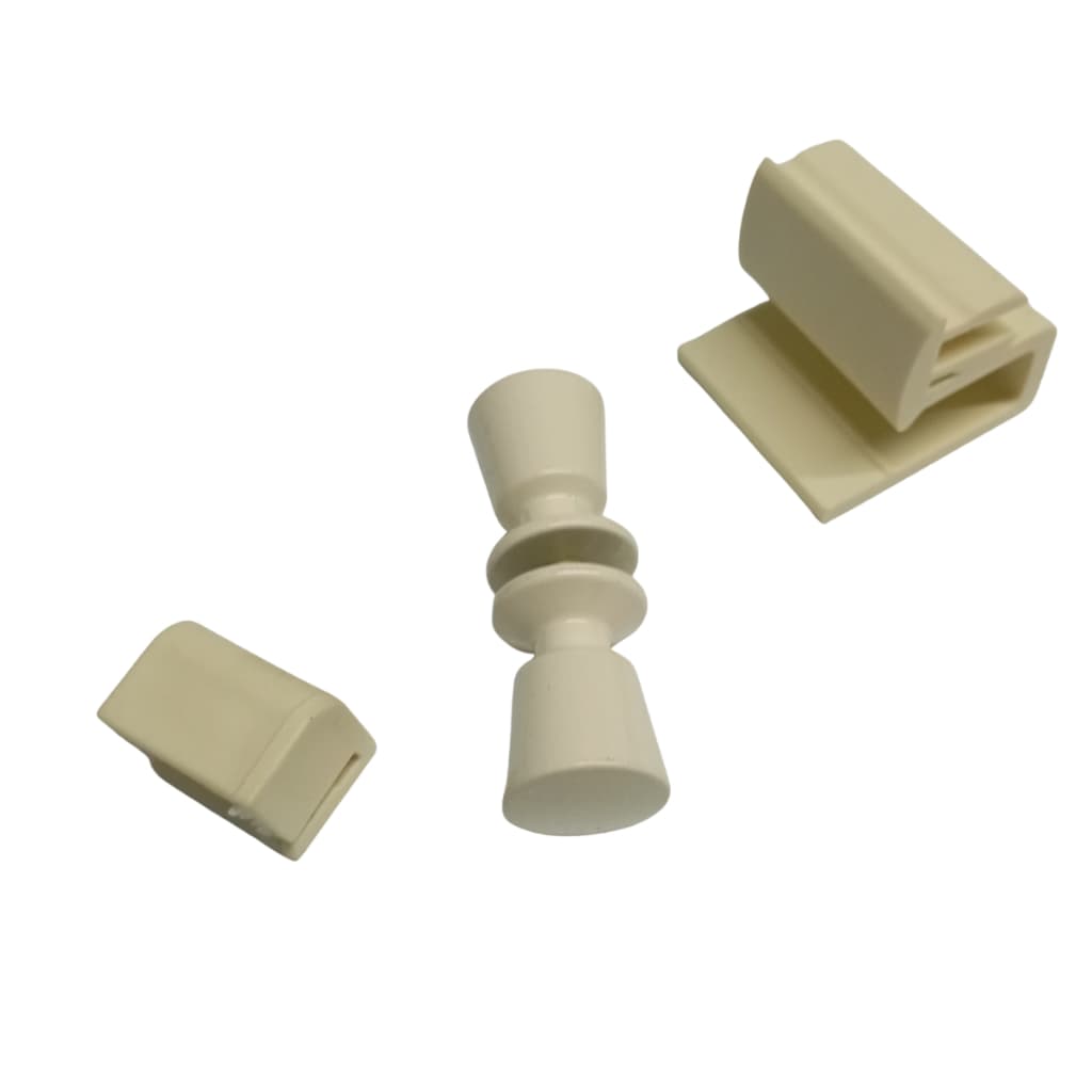 Kit reparo para Box De Vidro com Puxador, guia e Batedor Bege