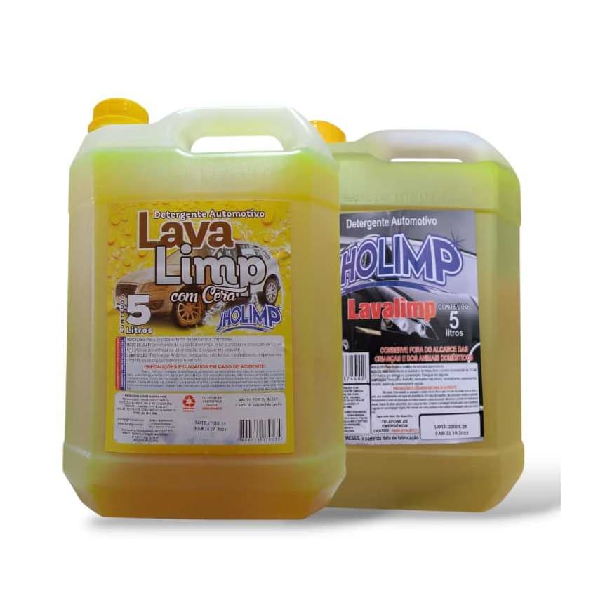 Shampoo Automotivo Jholmp Concentrado Com Cera Carnaúba 5L e Sem Cera