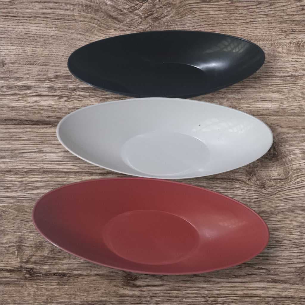 Kit  10 unidades  de petisqueira Formato De Canoa  De plastico com Detalhe nas Bordas