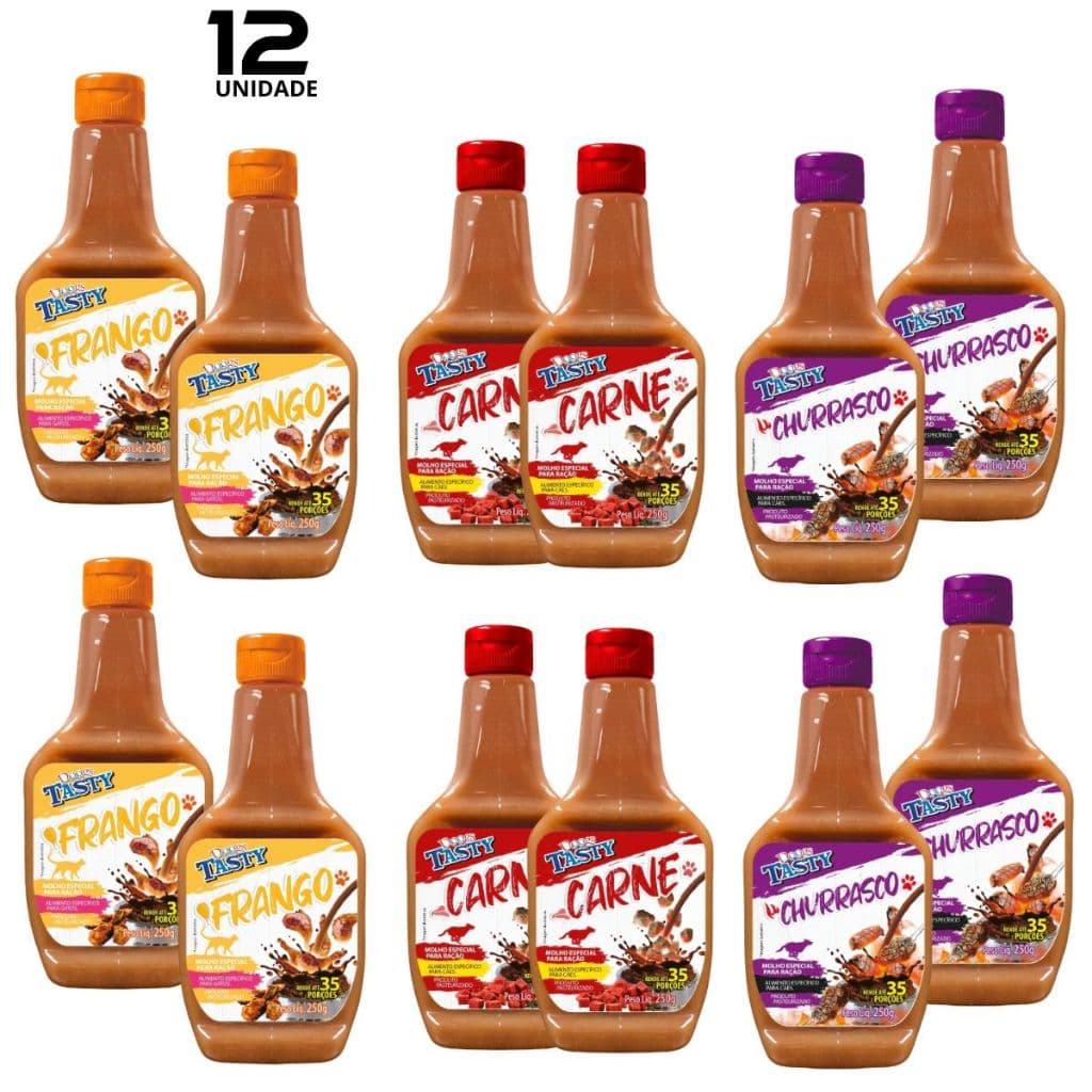 KIT de MOLHOS ESPECIAL TASTY CREMOSO PARA CACHORRO e CÃES  250G DOOGS - SEU AMIGÃO VAI AMAR!!!