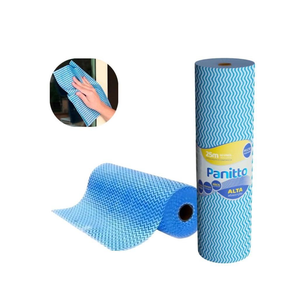 Kit 50 ou 100 Pano Multiuso Limpeza Descartável Perfex Rolo 25 Metros