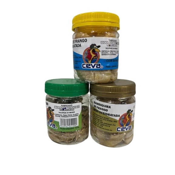 ISCA NATURAL PARA PESCA ESPORTIVA 3UNS TRIPA/SAMBIQUIRA/PELE DE FRANGO