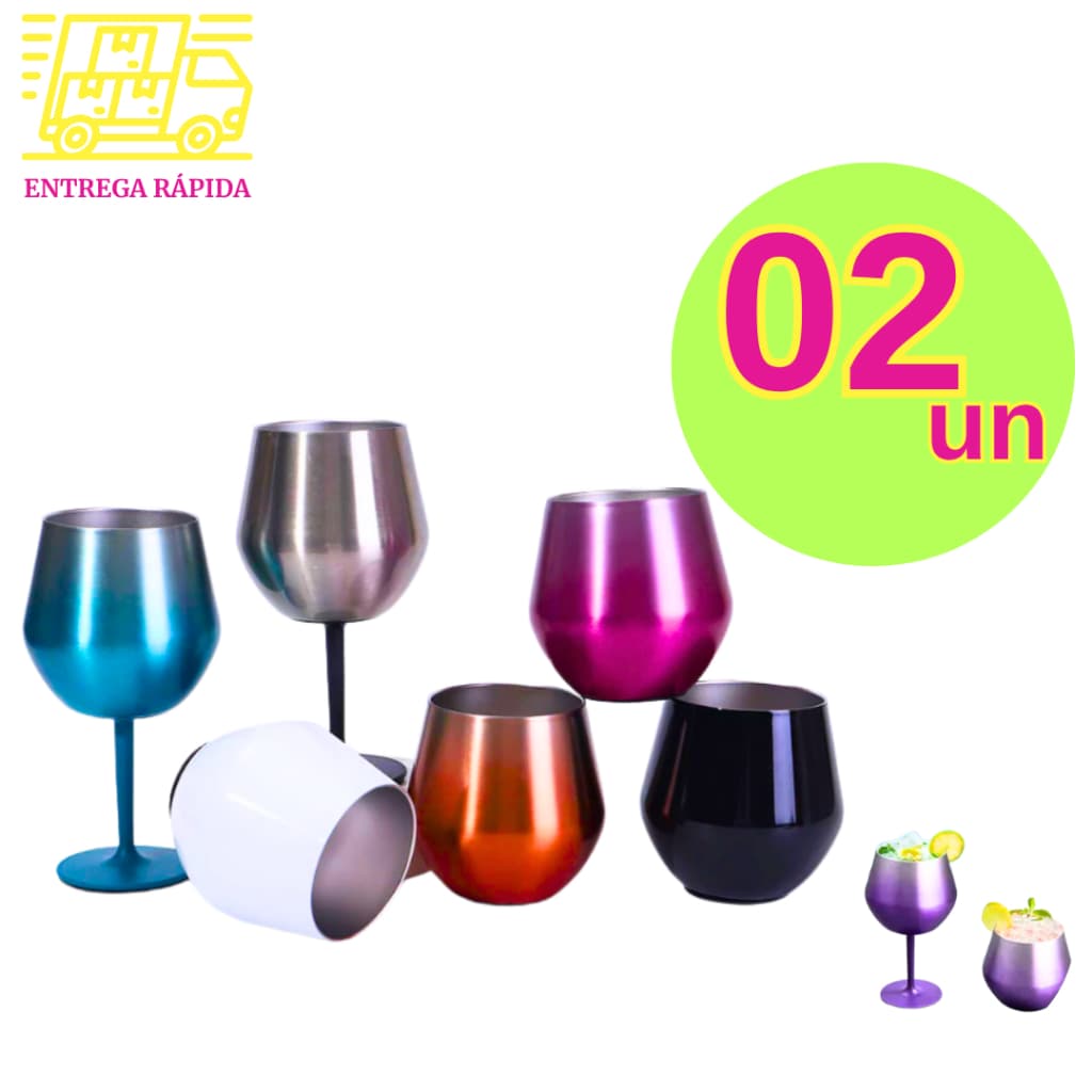 Taça Térmica dia das maes Aço Inoxidável 2Em1 Para Gin Vinho Cerveja Drink Bebidas Top 1 do Mercado