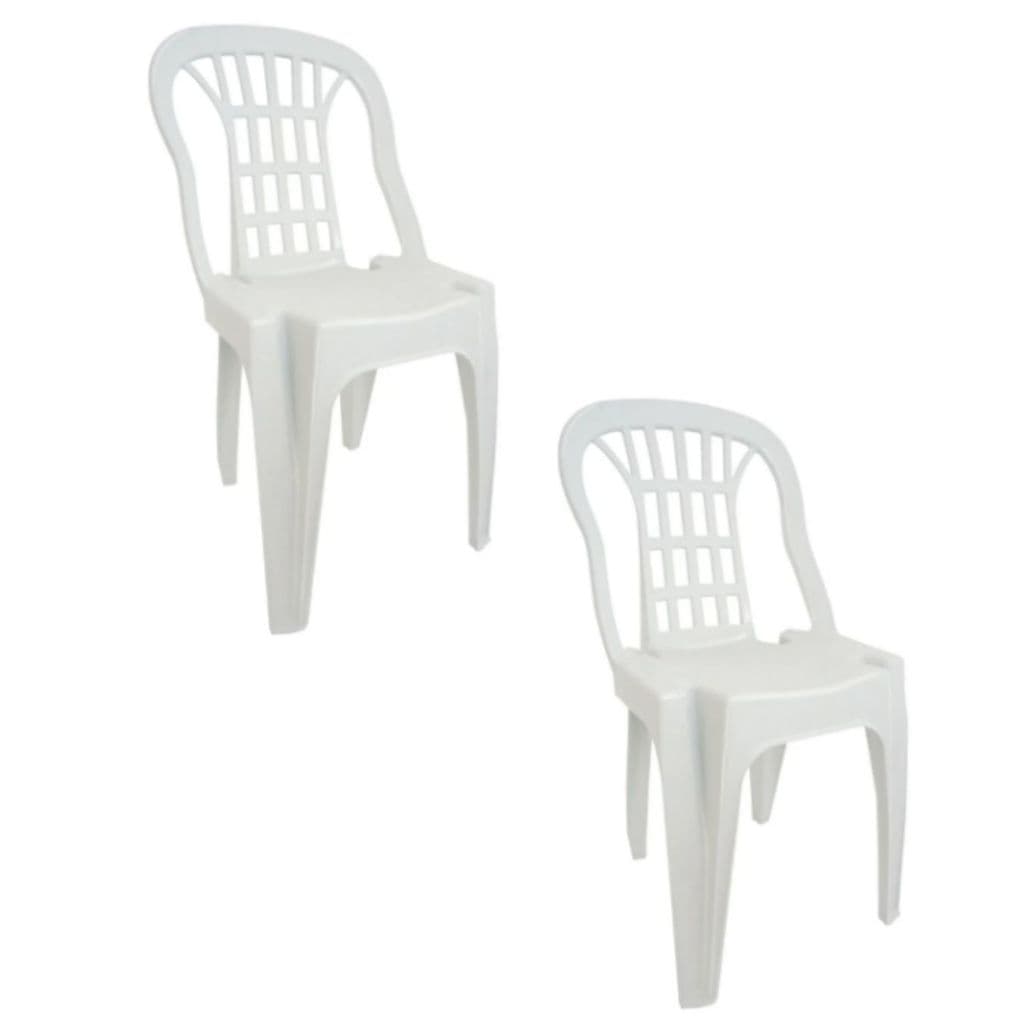 2 Cadeiras Bistrô Serro Branca ANTARES – Suporta até 154kg, Design Moderno e Resistente