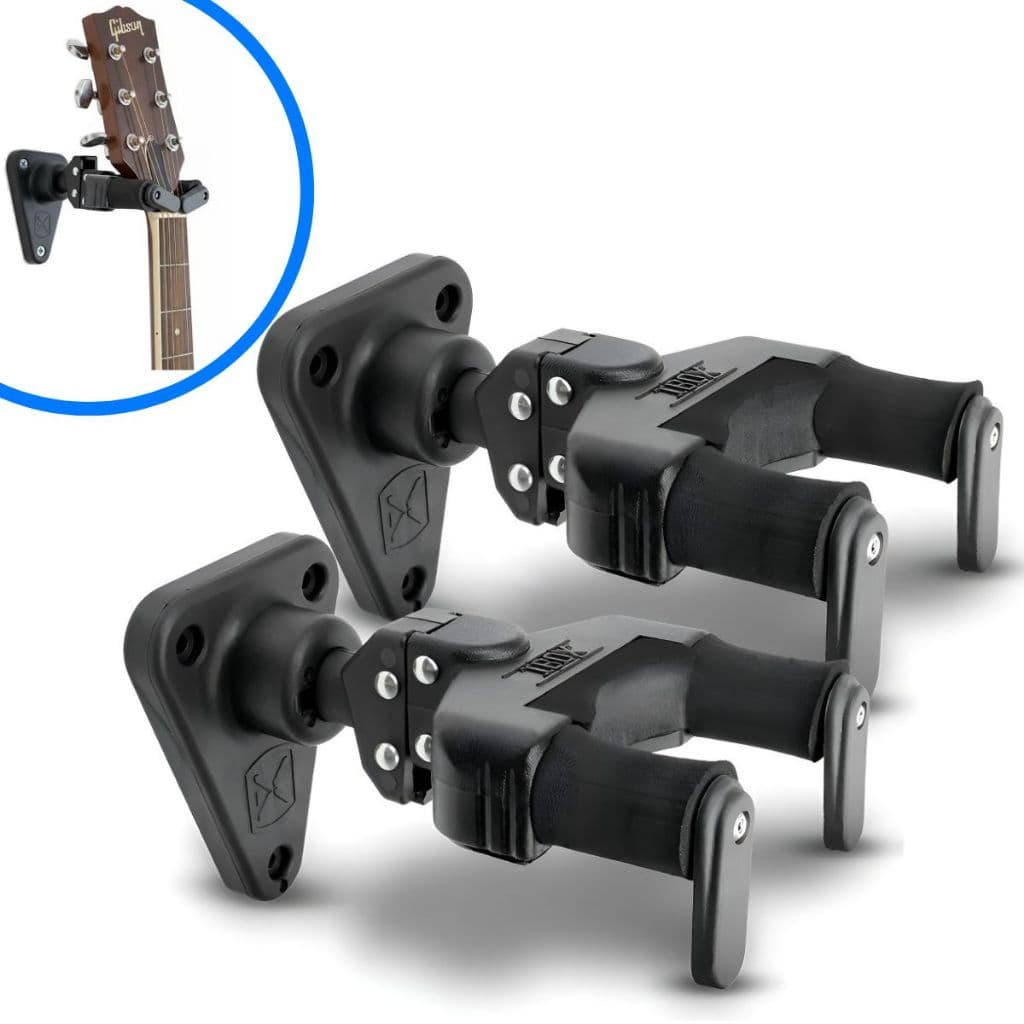 Kit 2 Suportes para Violão e Guitarra de parede Com Trava Automática Ibox Ags