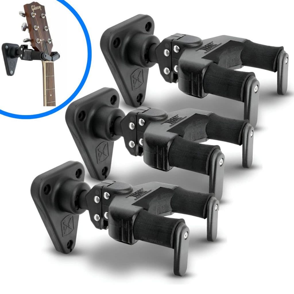 Kit 3 Suportes para Violão e Guitarra de parede Com Trava Automática Ibox Ags