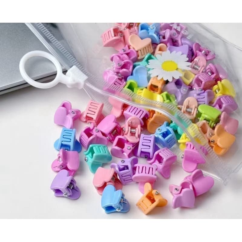 KIT 50/100/200 unidades Candy Color Mini Small Grab Clip Children's Hair Accessories Hair Claw Cute Girl Princess