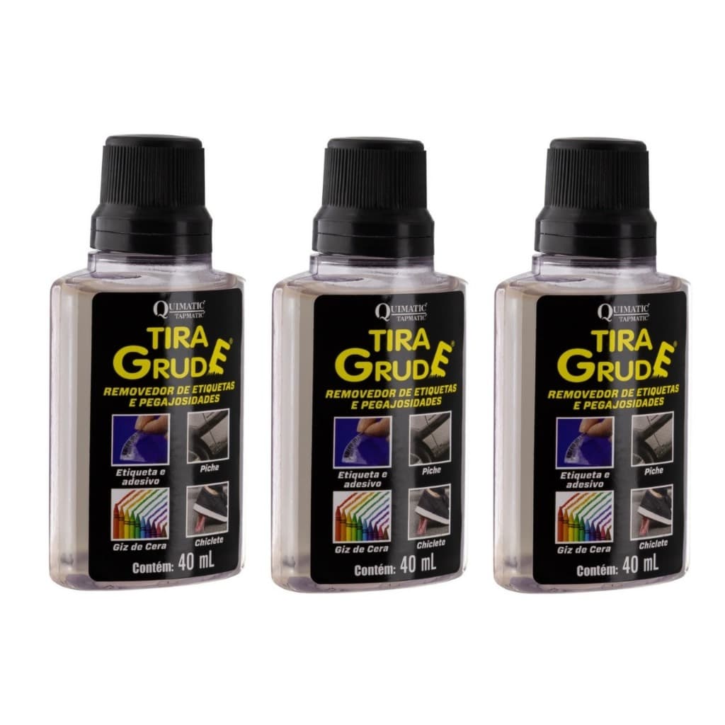 Kit 3 Unidades Tira Grude 40ml Remove Colas E Adesivos Tap Matic Quimatic