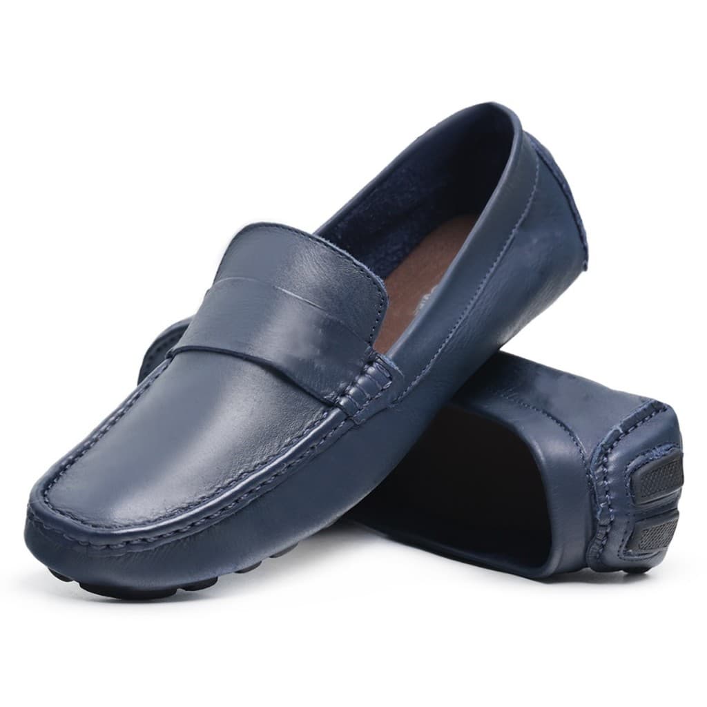 Mocassim Masculino Casual Látego Couro Legítimo em Sapato Confortável