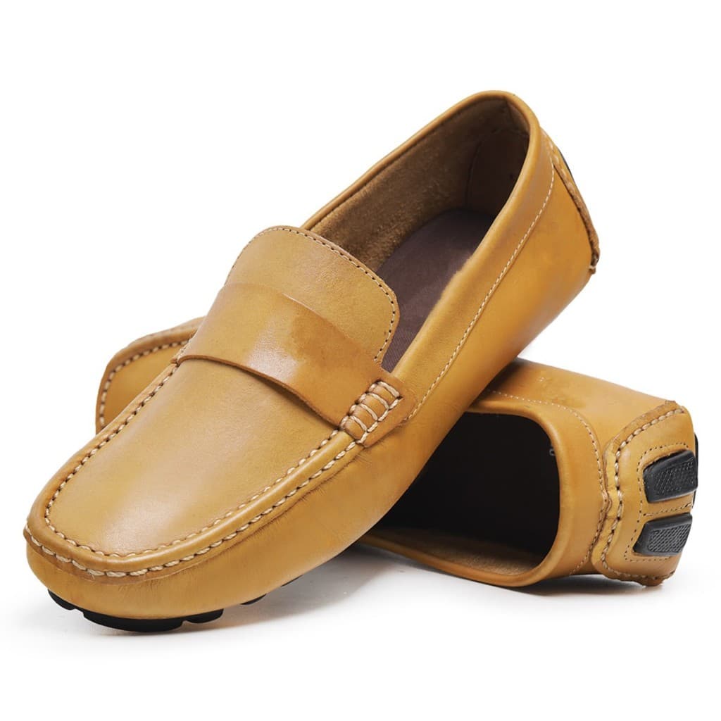 Mocassim Masculino Casual Sapato Confortável em Couro Legítimo Látego