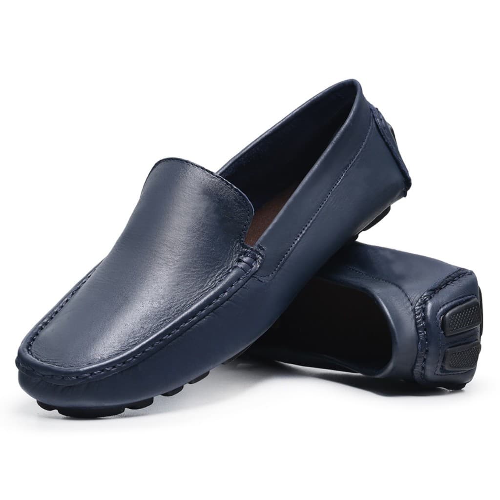 Mocassim Masculino em Couro Legítimo Casual Sapatilha Confortável