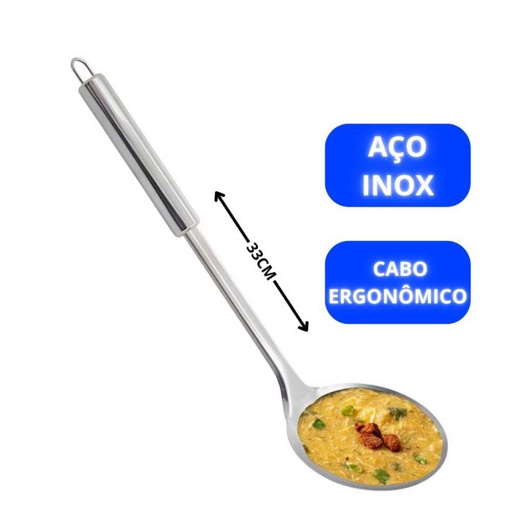 Concha Molho Feijão Caldos Aço Inox Resistente Multiuso Unidade
