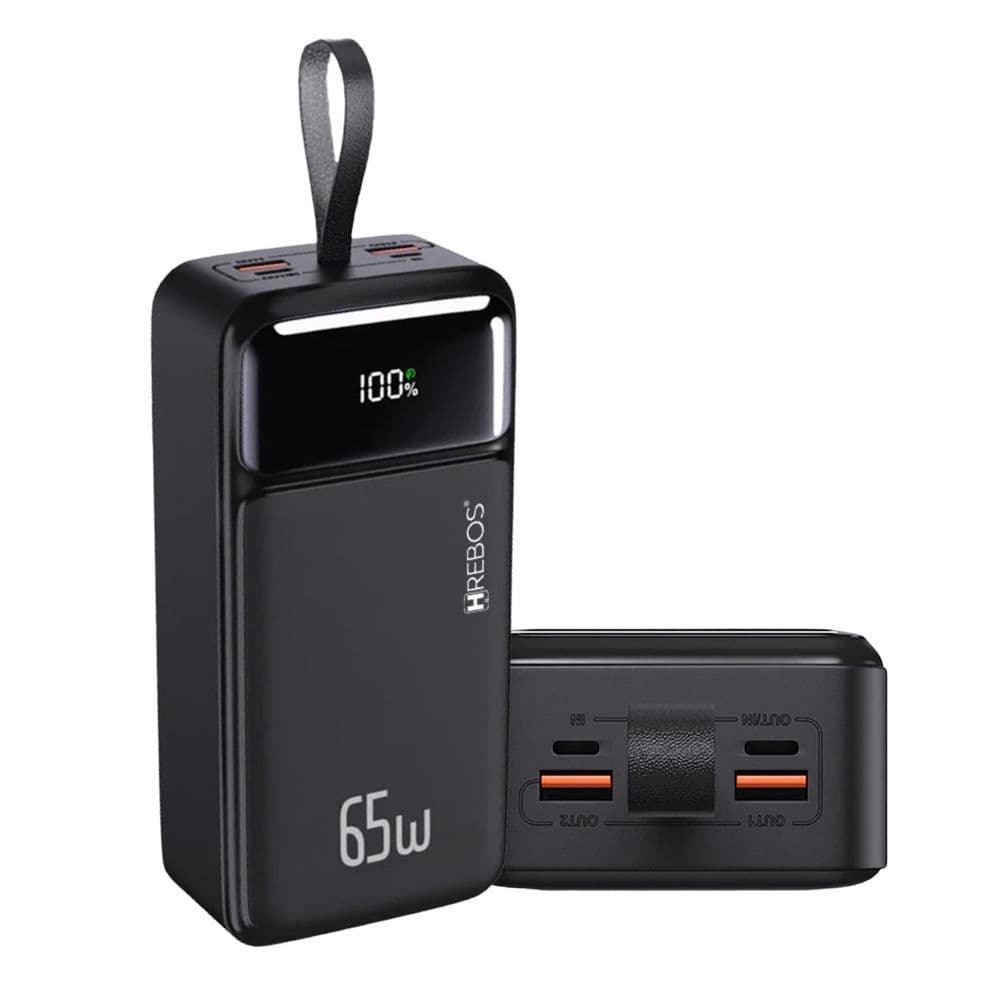 Powerbank 30.000mAh | 50.000mAh 65W Carregador Portátil Rápido para Celular, Notebook e Starlink