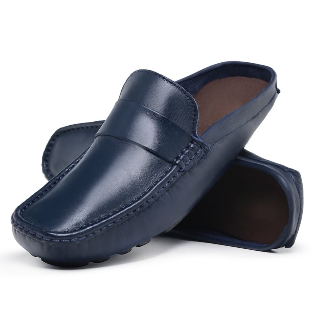 Mocassim Mule Gravata Slip-on Masculino Couro Látego Legítimo