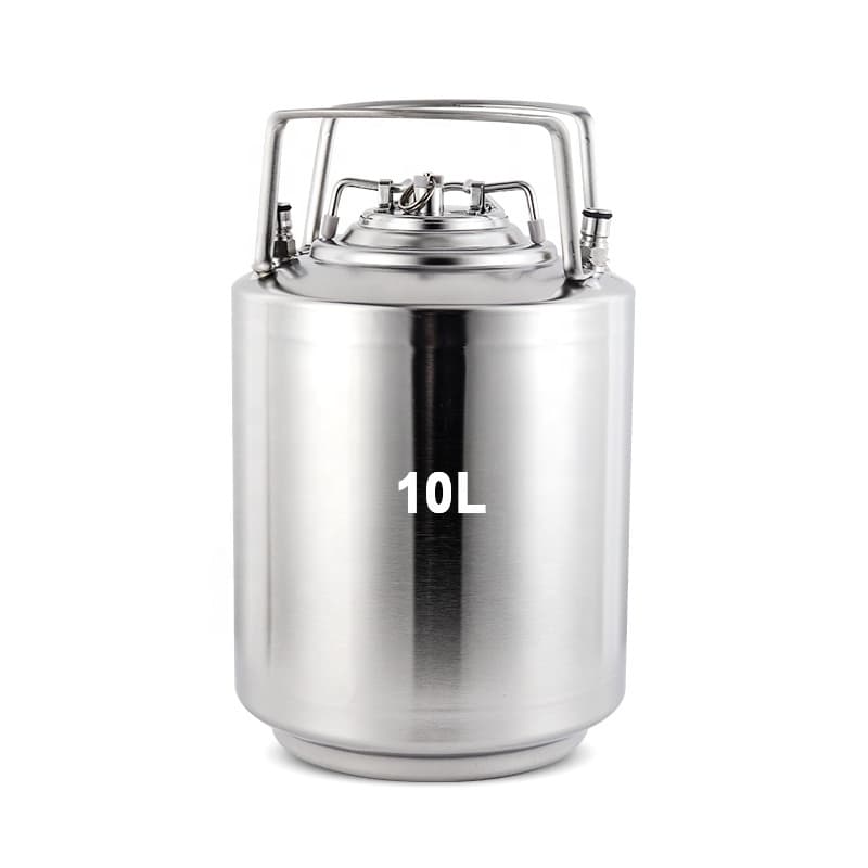 Barril para chopp cerveja aço inox 304 tipo cornelius 10 litros