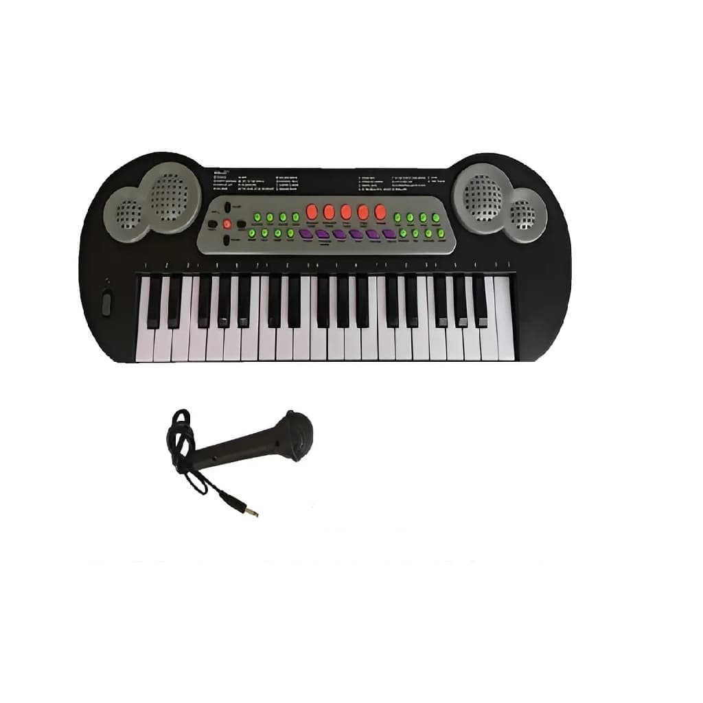 Teclado Piano Musical Infantil Juvenil C/ 37 Teclas E Microfone Efeitos Multifunções