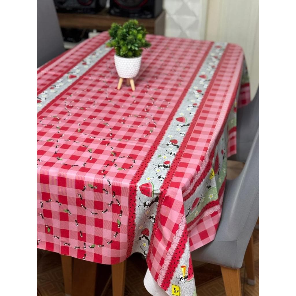 Toalha de Mesa PVC Estampada 4 e 6 Lugares