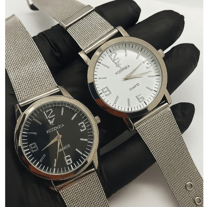 Relógio Feminino Potenzia Social Minimalista em Aço Inoxidável - 34mm