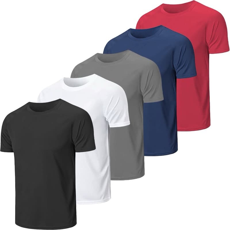 kit 5 Camisetas Masculinas 100% Poliéster Premium Uniforme casual treino sublimação uv Não Amassa e não pega bolinha