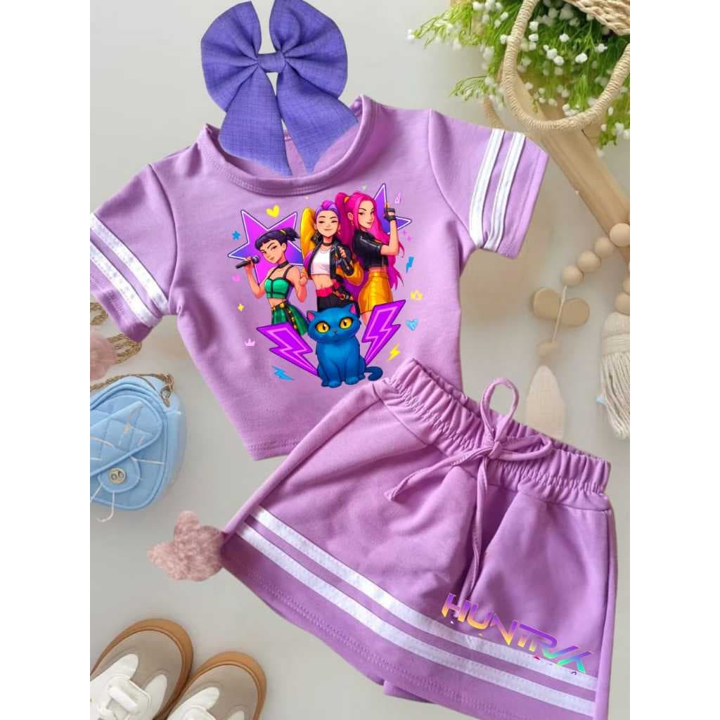 CONJUNTO   INFANTIL/JUVENIL BLUSA+SHORT SAIA