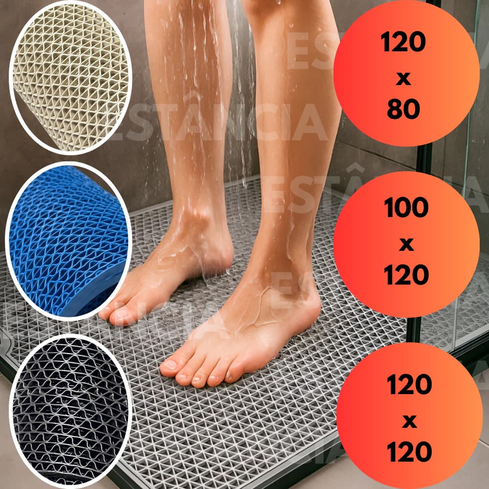 TAPETE ANTIDERRAPANTE EMBORRACHADO PREMIUM PISCINA CRIANÇA GRANDE SEGURO IDOSO